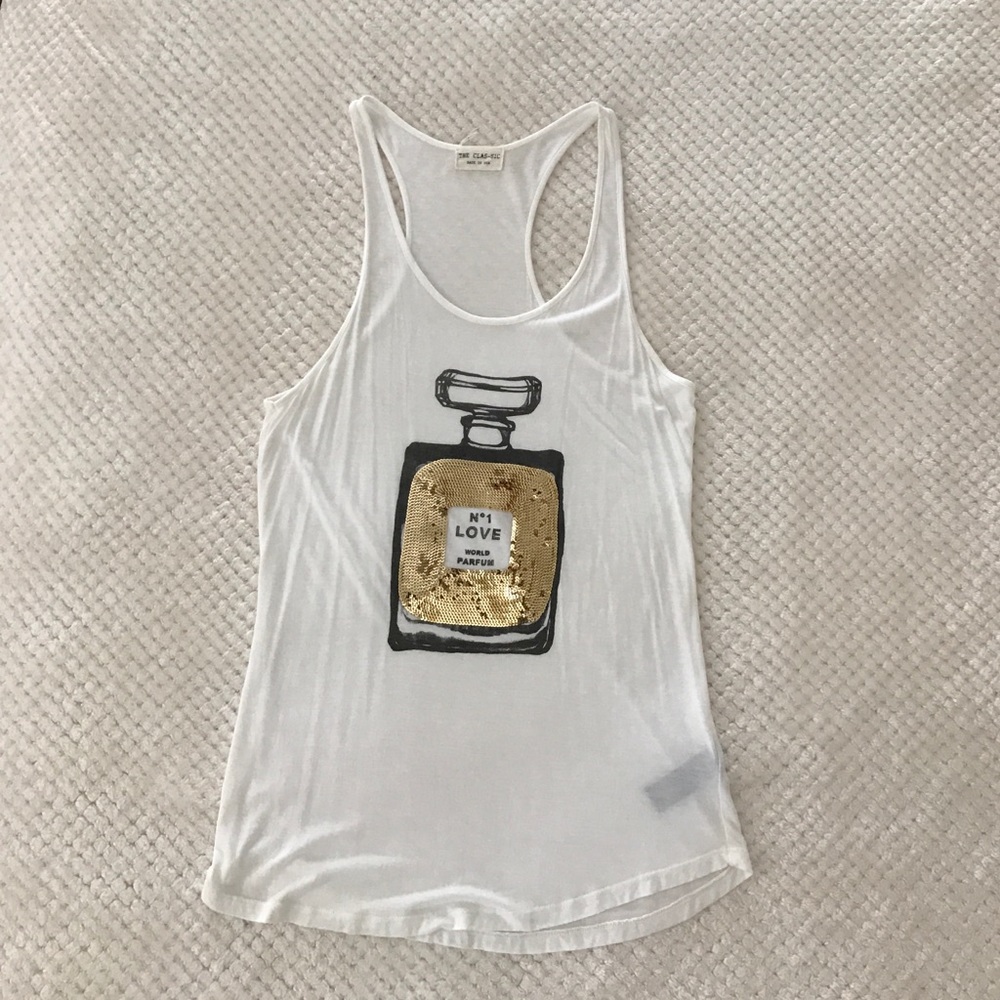 Racerback tunic length T-shirt