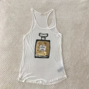 Racerback tunic length T-shirt