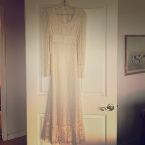 Boho cream maxi dress - Vintage