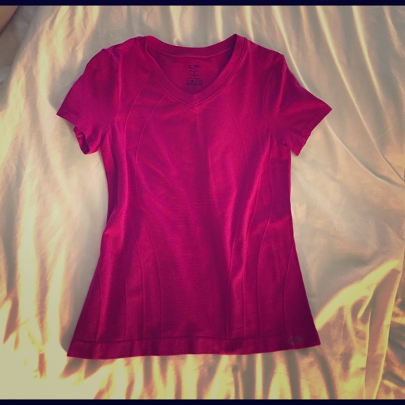 Short sleeve pink workout top - Picture 1 of 2
