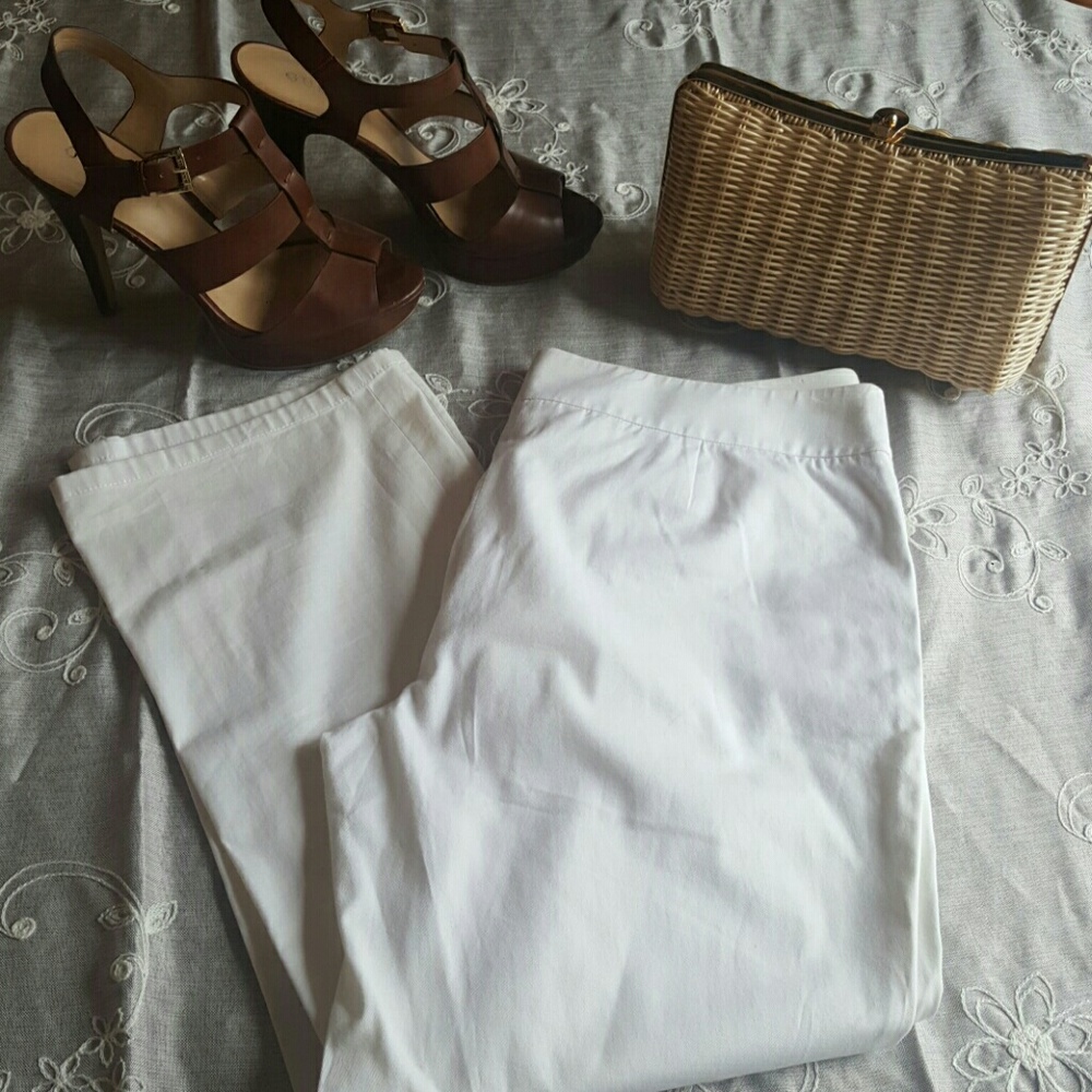 White Tory Burch cropped pants