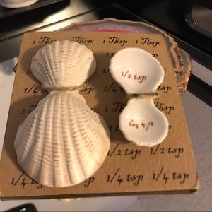 Seashell measuring spoons