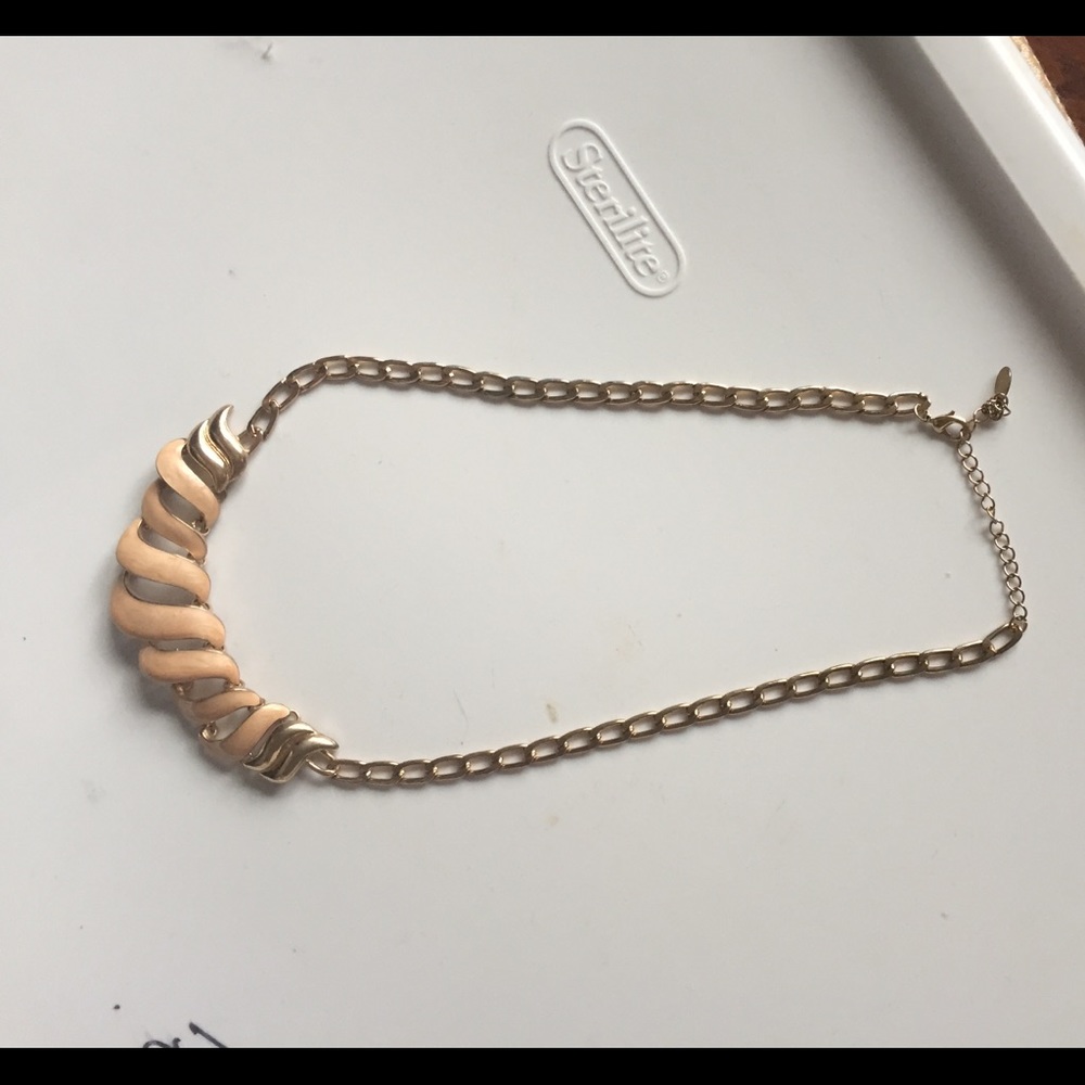 Gold and peach necklace