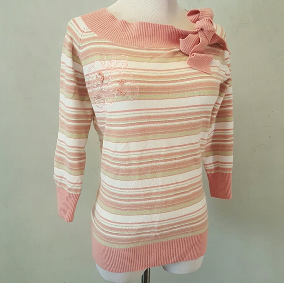 Mac & Jac Sweaters - Pink striped sweater