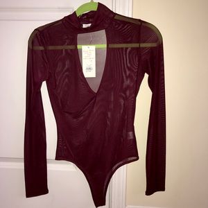 American threads sheer bodysuit
