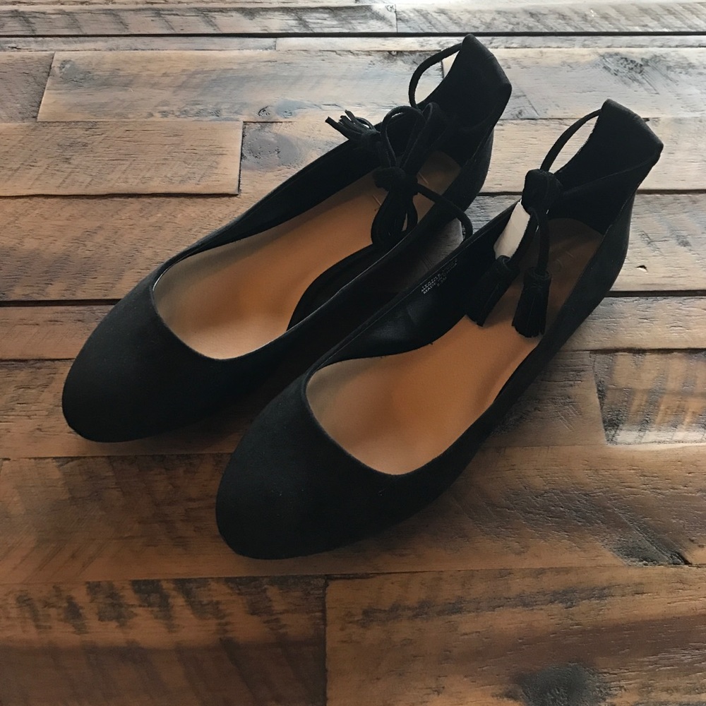 LOFT Lace Up Ballet Flats