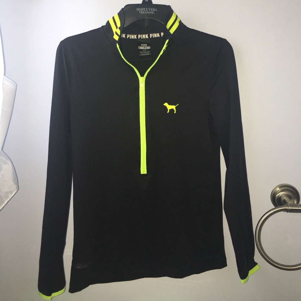 VS Pink ultimate 1/2 zip, only worn once!