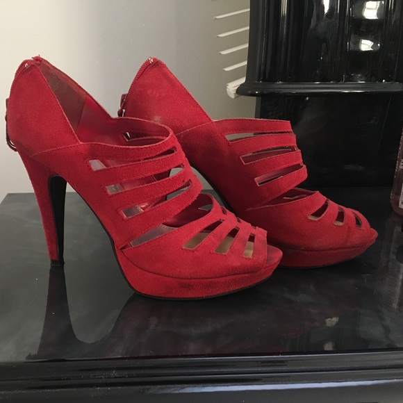 Nine West Shoes - Nine West - Red peep-toe heels