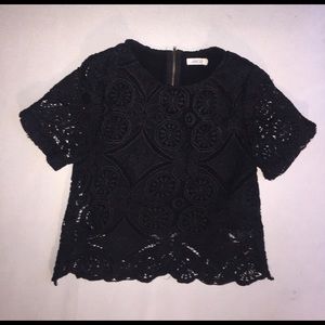 Black lace top S