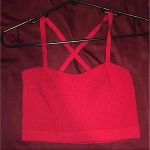 Red crop top