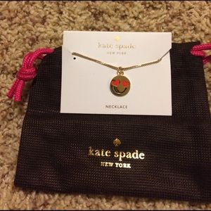 NWT Kate Spade Love struck emoji necklace