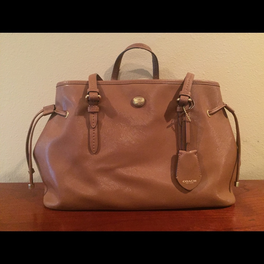 Authentic brown leather Coach purse