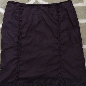Silk purple ruffles skirt