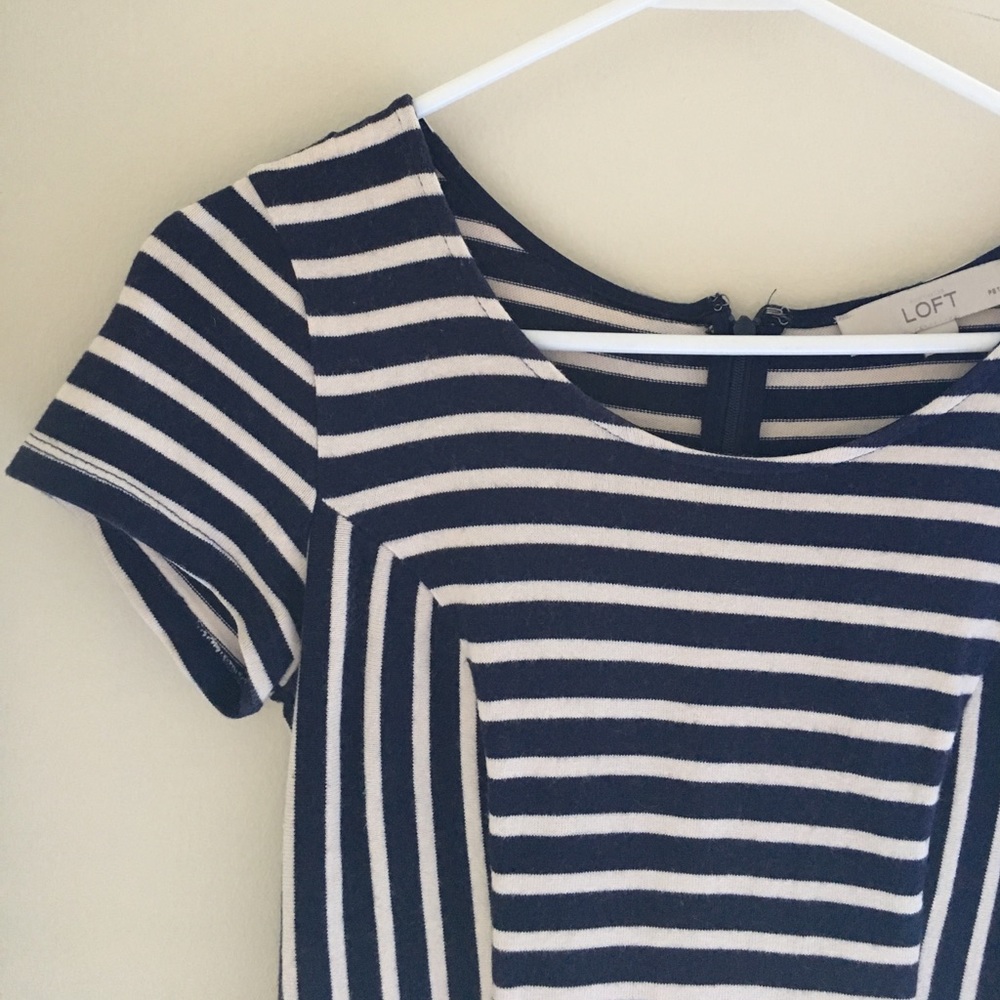 // loft // striped mini dress