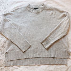 H&M Cropped Grey Mock Neck Sweater