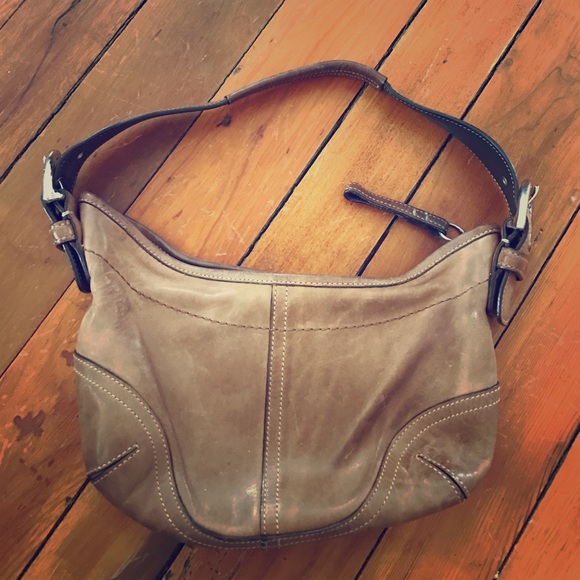 Coach Handbags - Tan COACH mini hobo