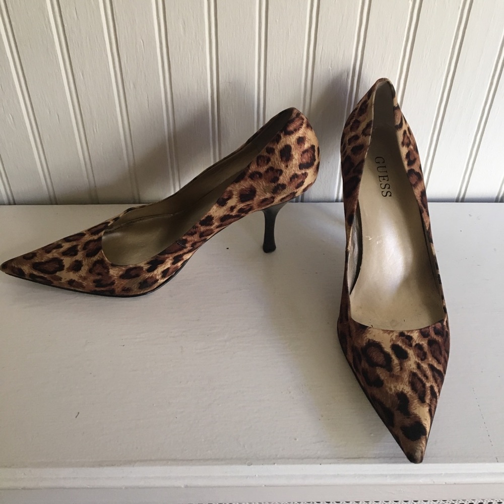 Leopard print GUESS heels