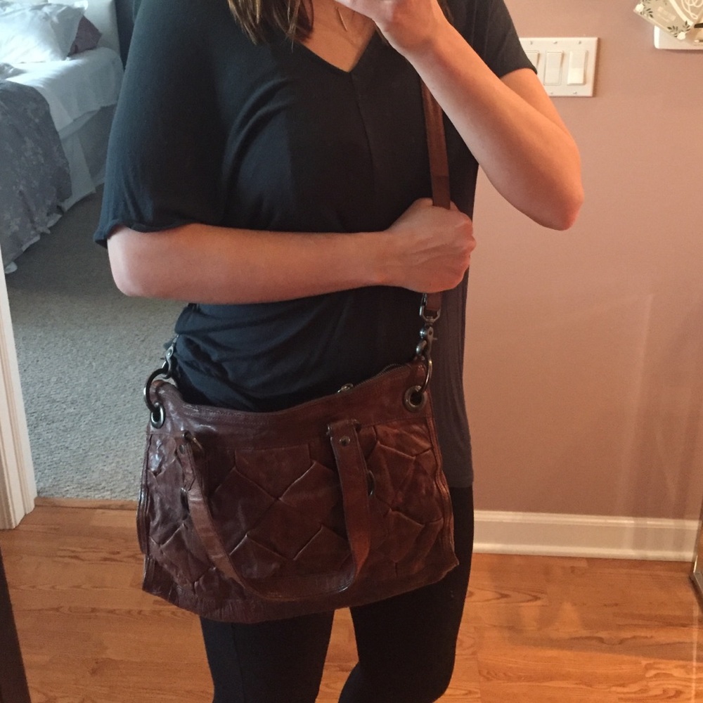 Brown Leather Crossbody Purse