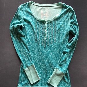 Turquoise Long Sleeve Shirt