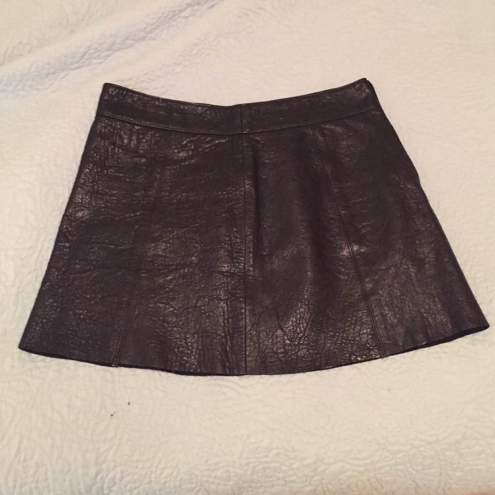 Theory leather mini skirt