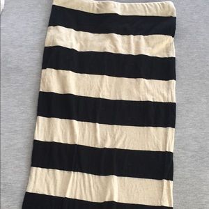 James Perse Midi Striped Skirt