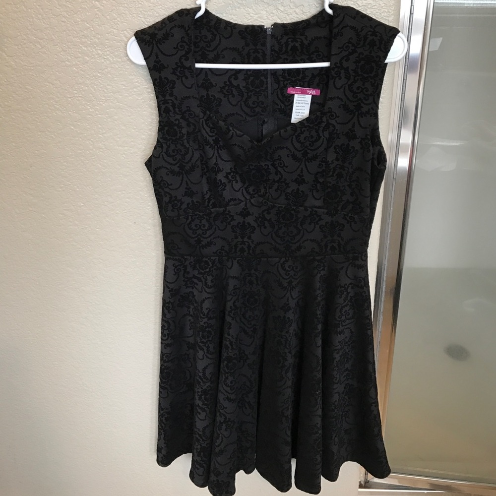 Black velvet dress
