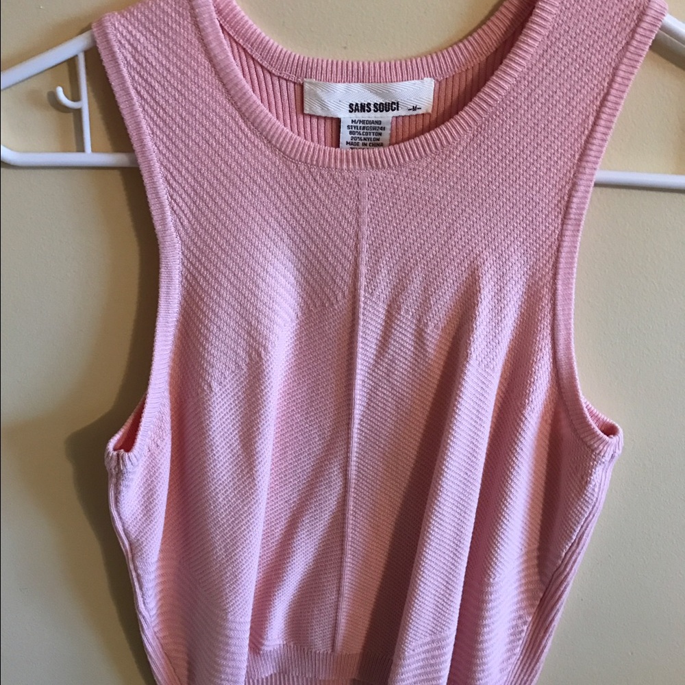 NWOT Light Pink Sweater Crop Top