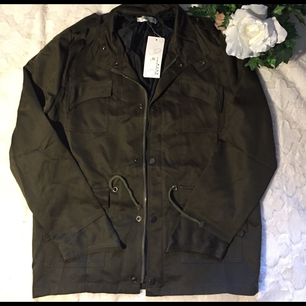 🆕NWT Olive Green Utility Jacket