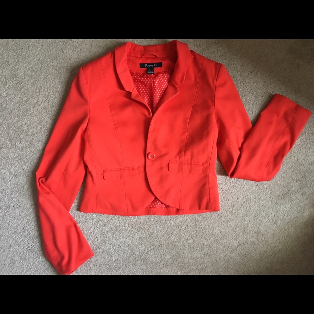 Orange blazer