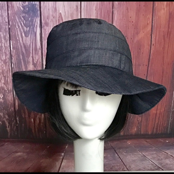Dark Denim Bucket Sun Hat main image 4
