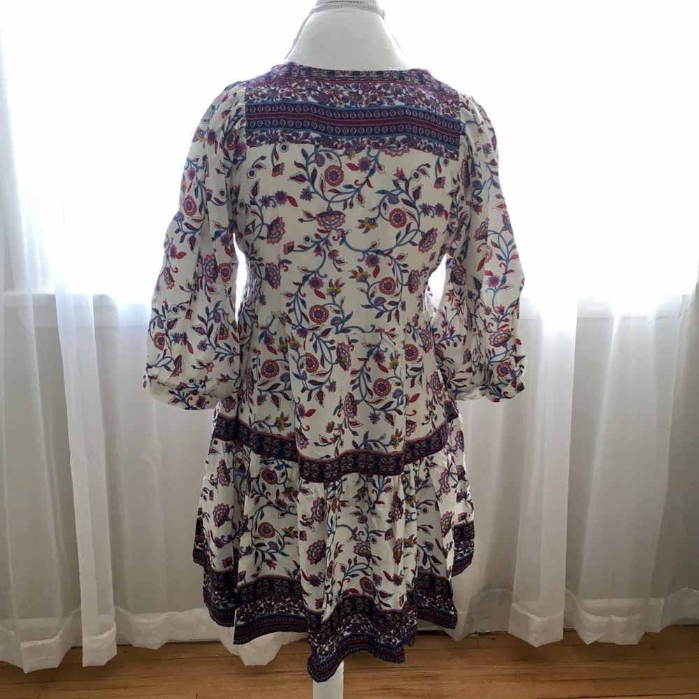 NEW Floral Pink Bohemian Dress with Tassel Detail - Picture 3 of 5