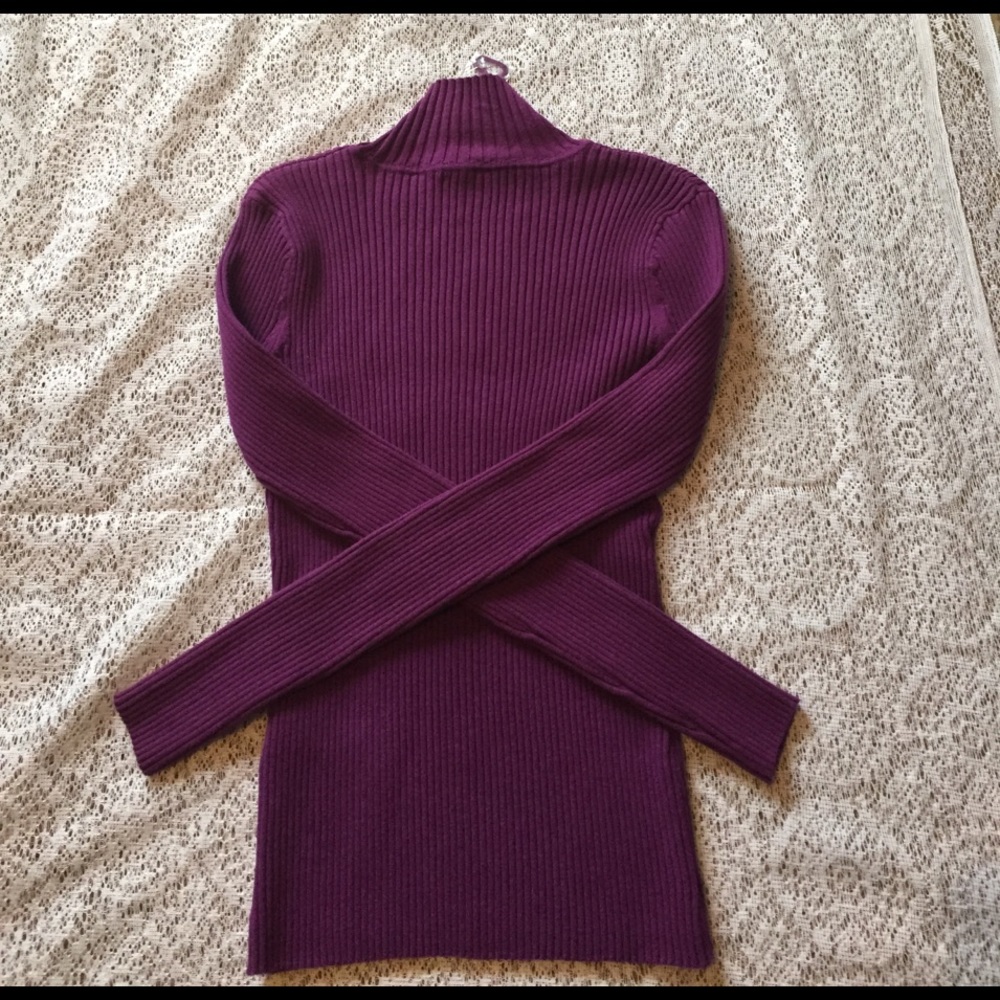 NWT Purple Turtleneck, August Silk, M