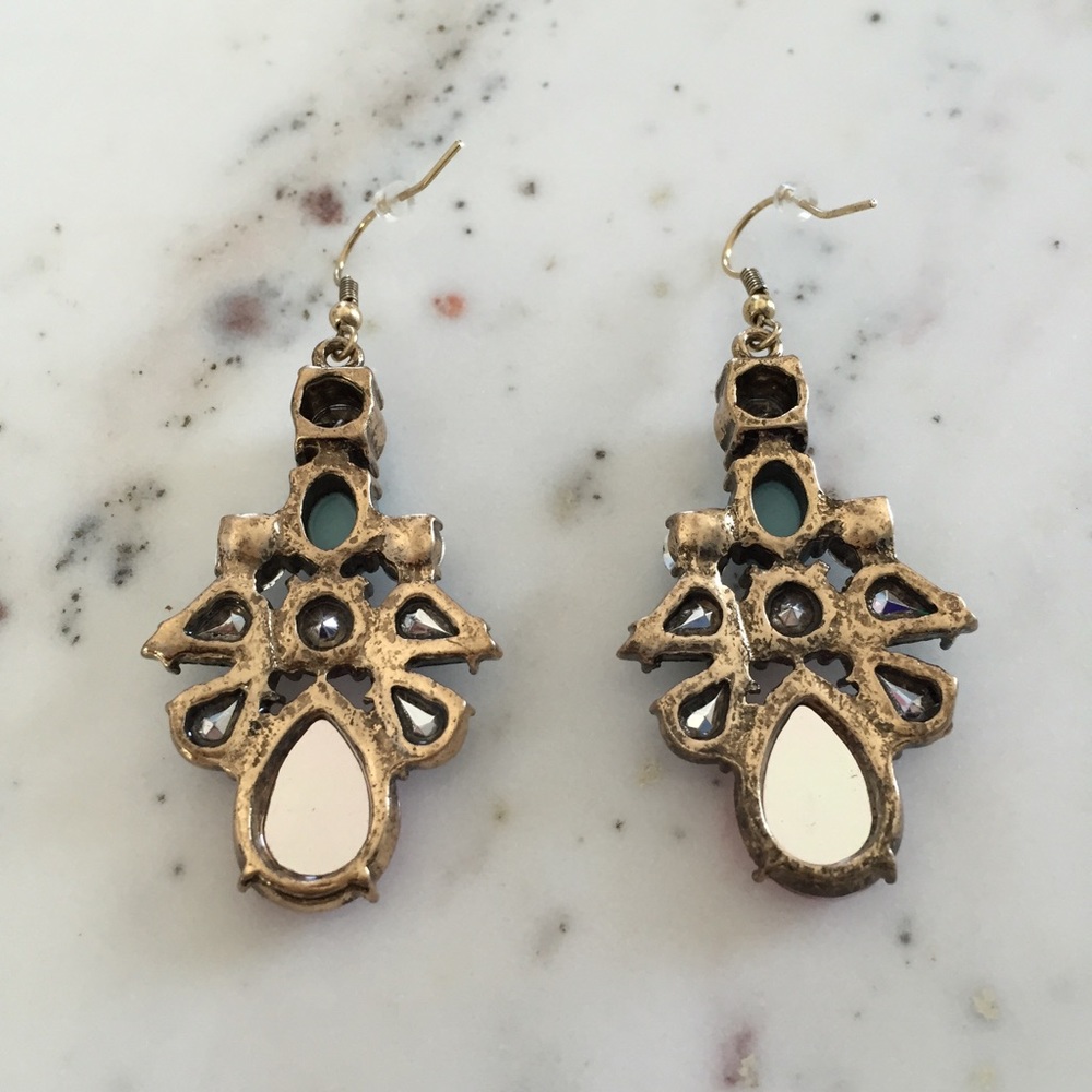 "Elise" Earrings || Pink & Clear Crystal Statement - Picture 3 of 12