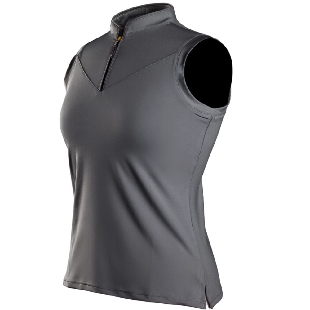 Coates Golf Sleeveless Polo - Pewter
