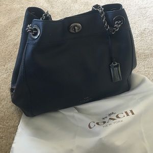 Navy blue coach bag