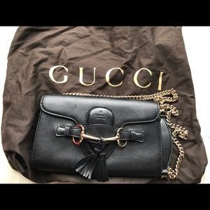 Authentic Gucci Emily all leather purse