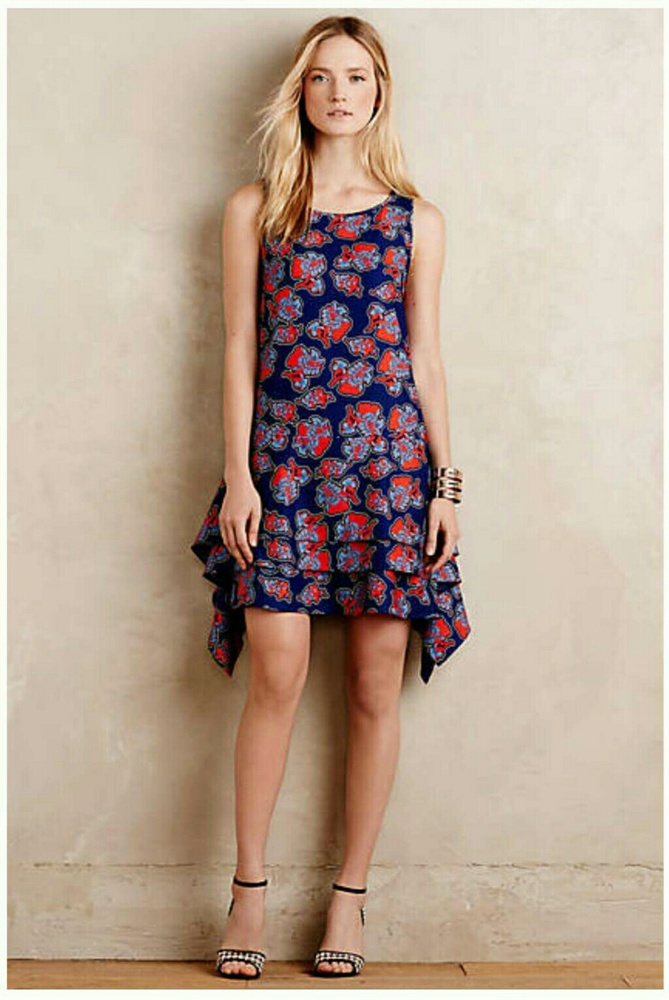 EUC Blue Sintra Dress by Peter Som sz 6 RARE!