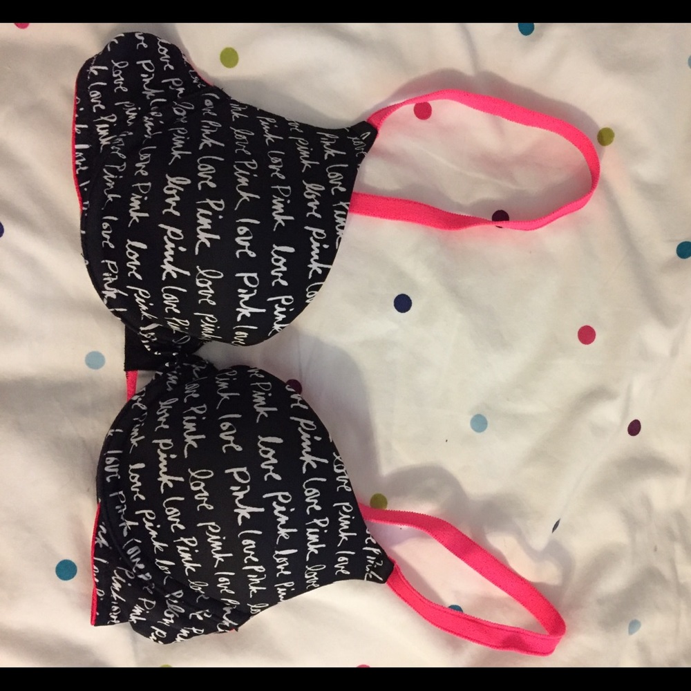 Victoria's Secret PINK Bra - "love pink" print