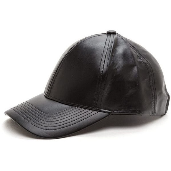 Accessories - • Black Leather Cap •