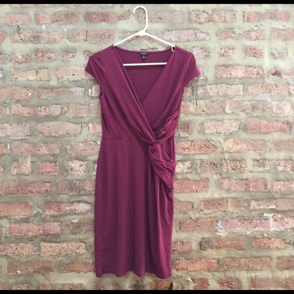 Ann Taylor Burgundy Dress Size 0