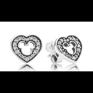 PANDORA Disney Mickey Silhouette Stud Earrings
