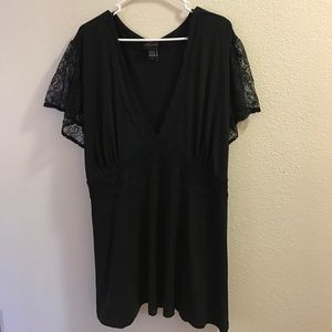 Torrid Black Blouse with Lace - Size 5