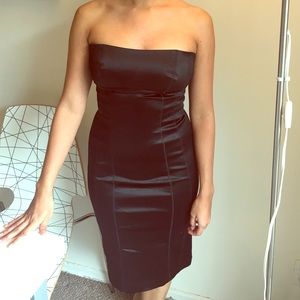 Satin BeBe dress - strapless