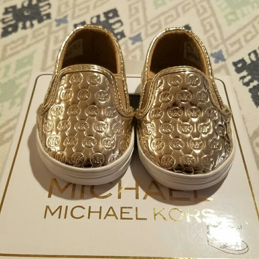 Michael Kors Baby Shoes, GOLD (never used)