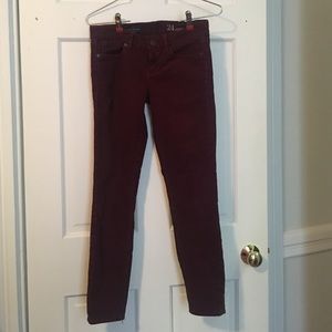 J. Crew maroon corduroys