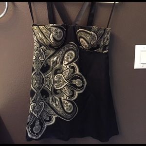 Strappy Black House White Market top. Size M.