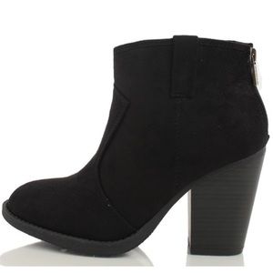 Suede Black Ankle Booties
