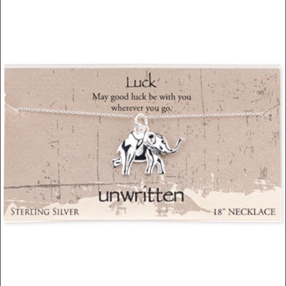 Sterling silver 18 inch elephant necklace