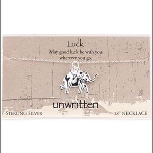 Sterling silver 18 inch elephant necklace