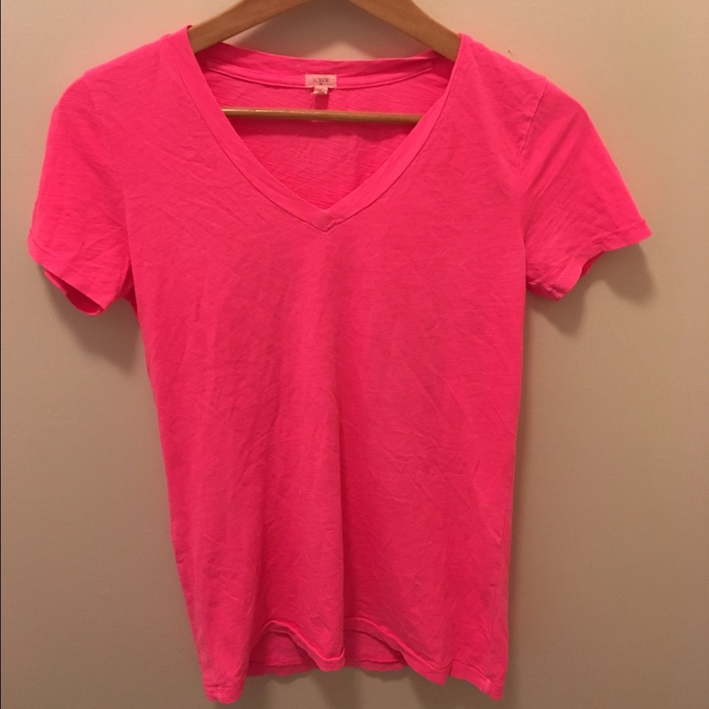 Hot pink J Crew Tee